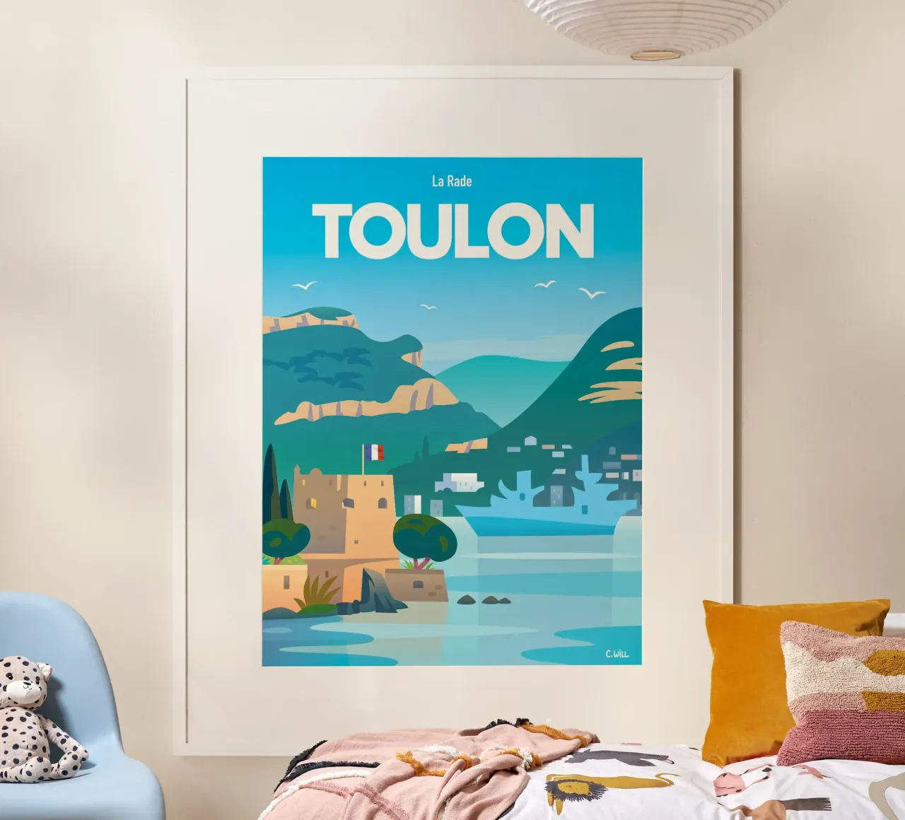 Toulon poster con telaio in alluminio da C.WILL