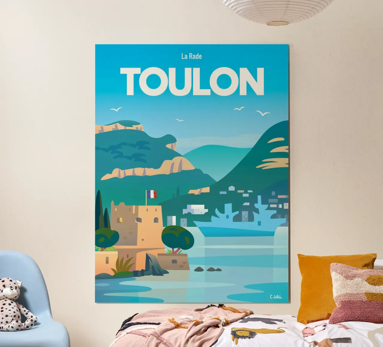 Toulon poster con telaio in alluminio da C.WILL