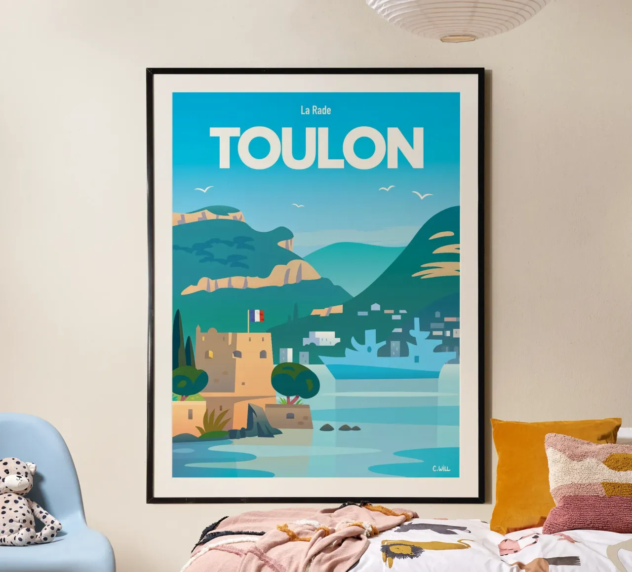 Toulon poster con telaio in alluminio da C.WILL