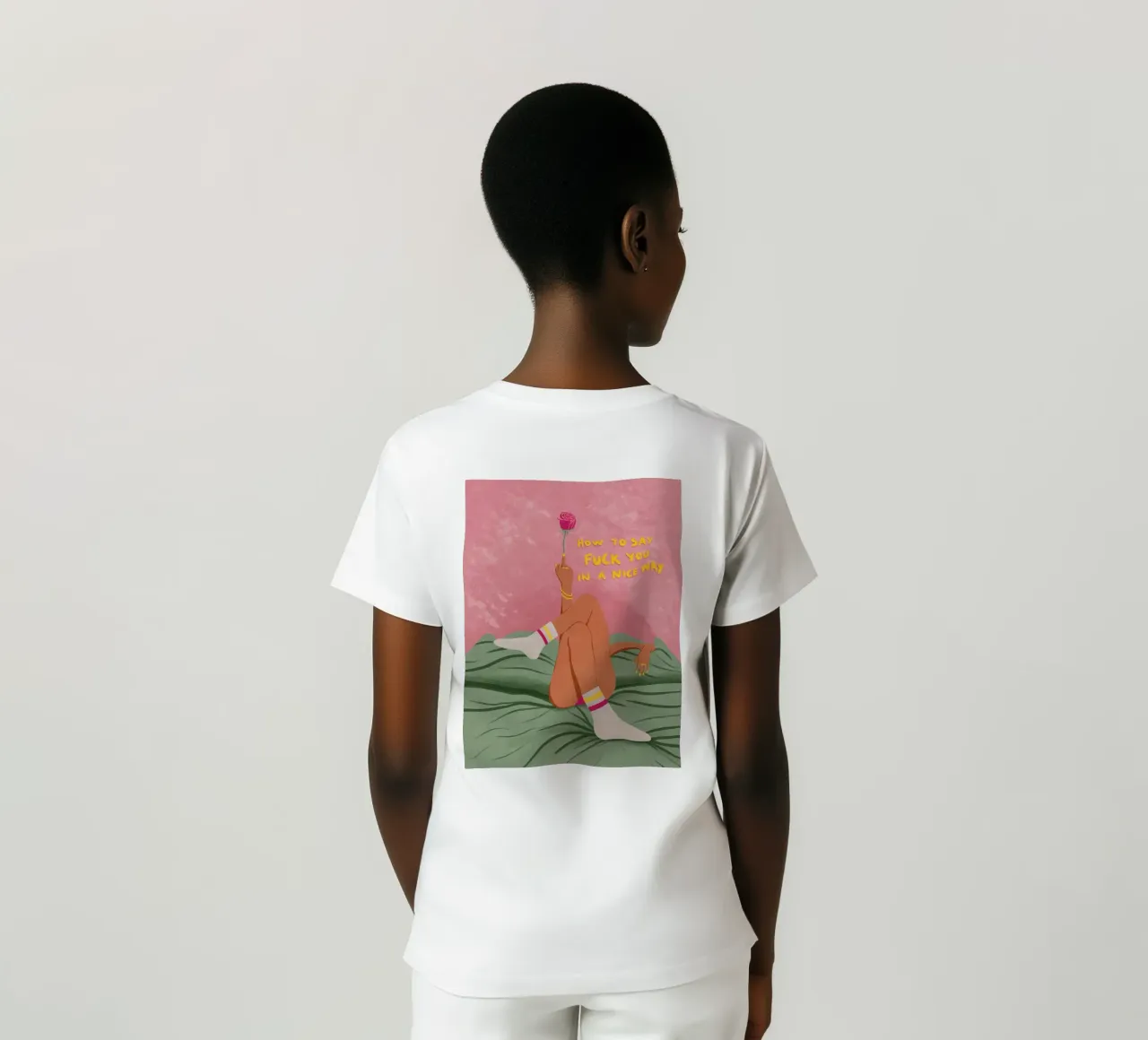 how to say f*uck you in a nice way t-shirt da Illustration Raissa Oltmanns