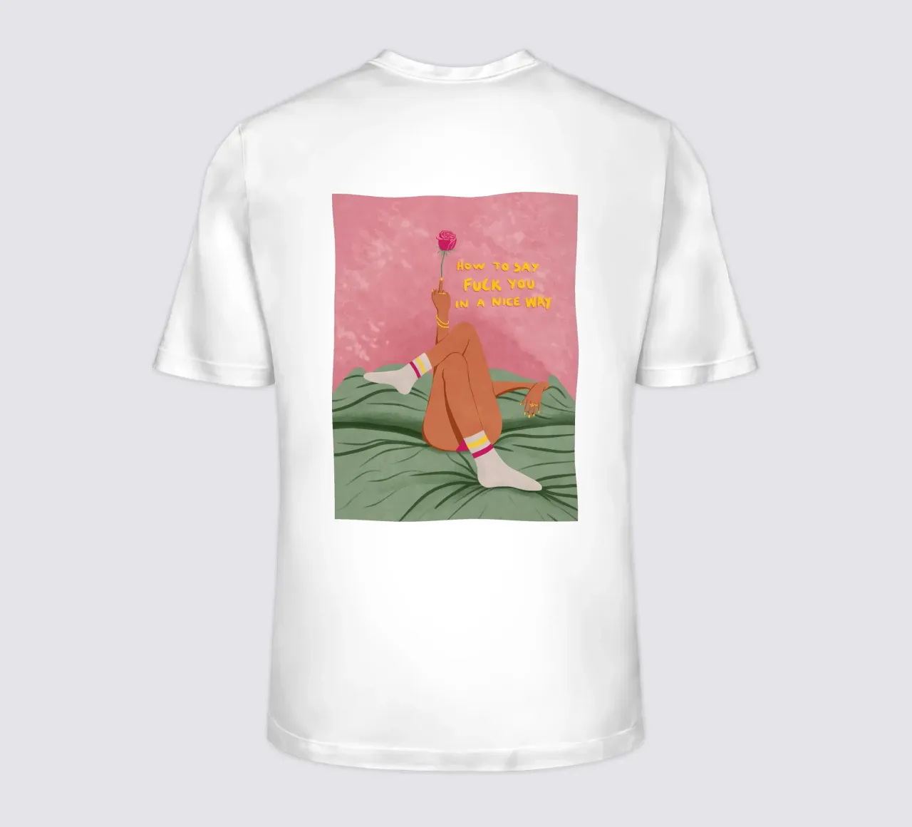 how to say f*uck you in a nice way t-shirt da Illustration Raissa Oltmanns