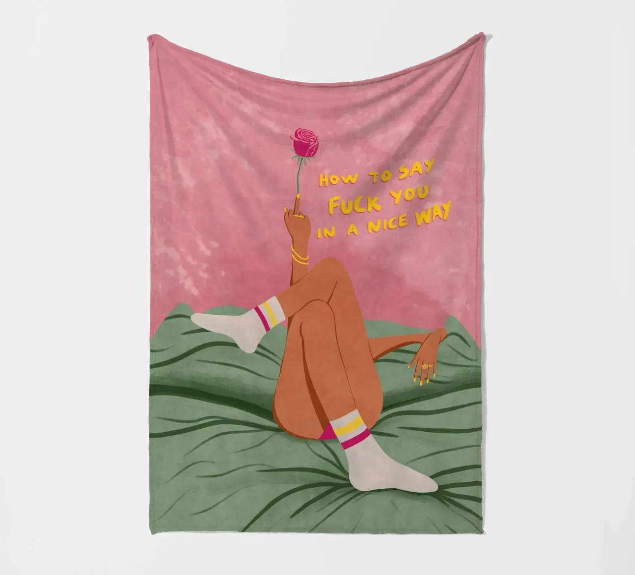 how to say f*uck you in a nice way coperta in pile da Illustration Raissa Oltmanns