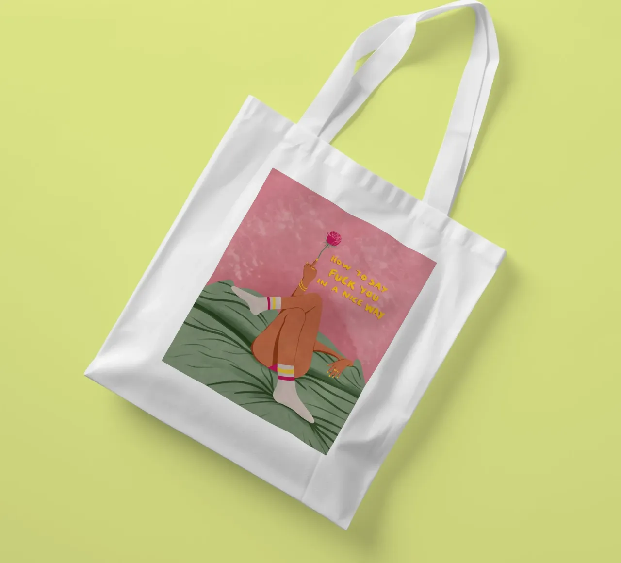 how to say f*uck you in a nice way borsa in juta da Illustration Raissa Oltmanns