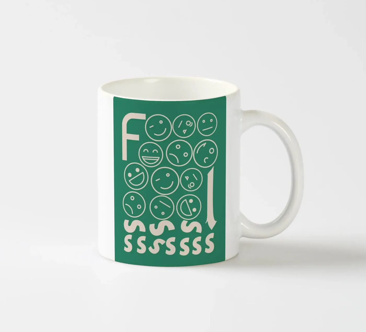 Fooooolsss ceramic mug by Little Dean
