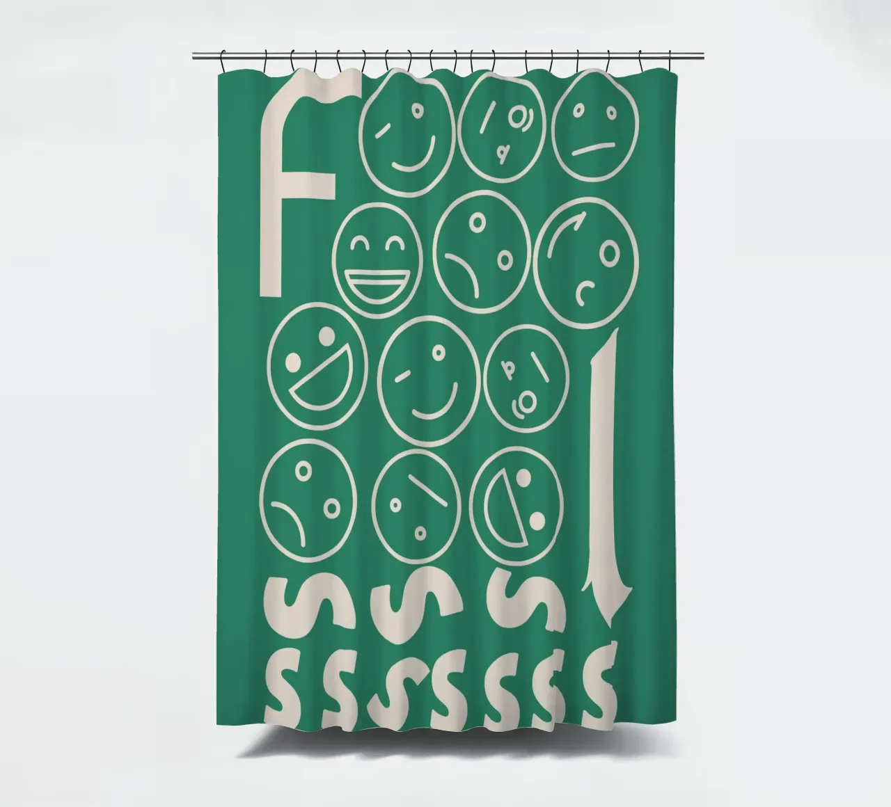 Fooooolsss douchegordijn van Little Dean