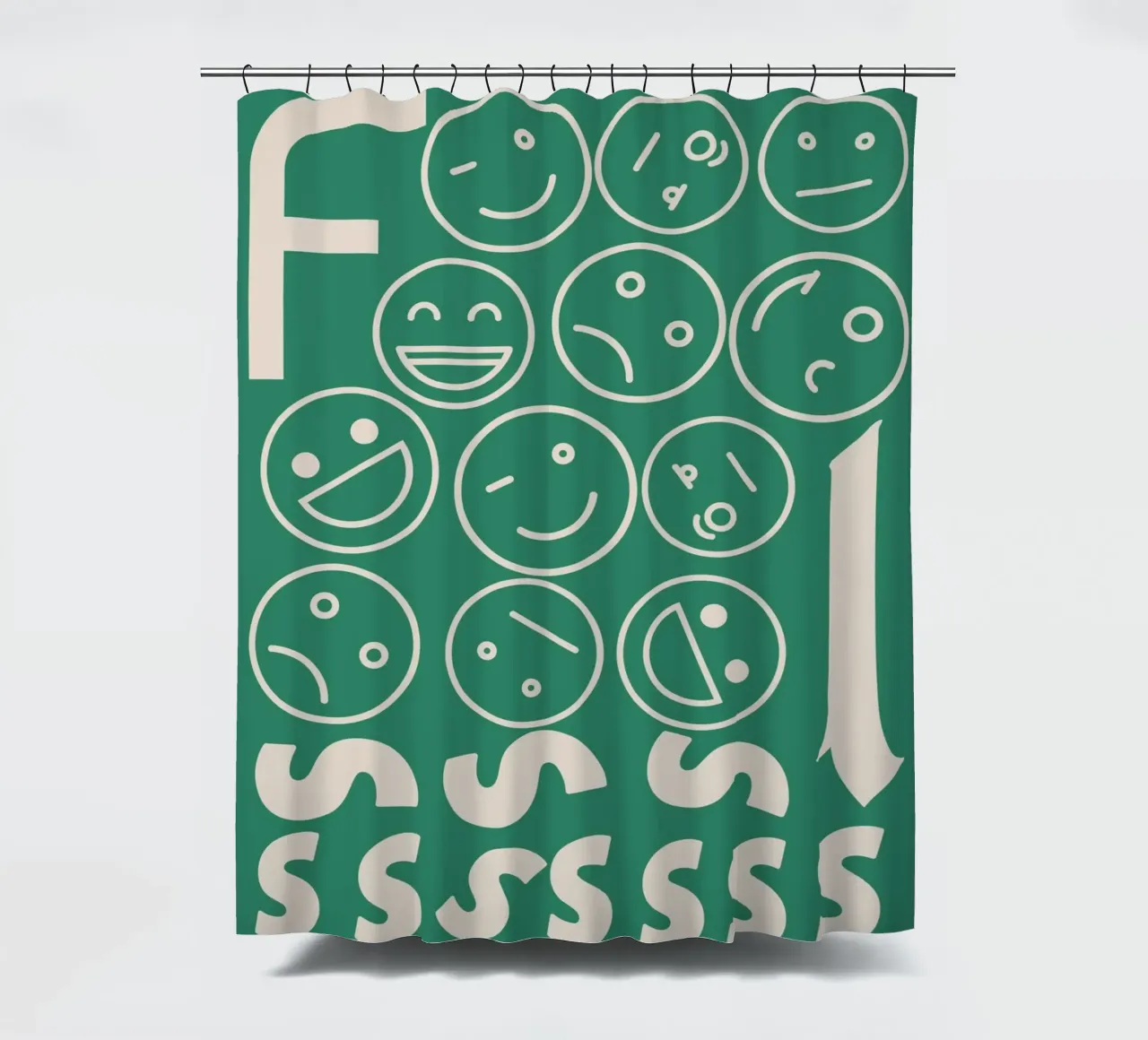 Fooooolsss douchegordijn van Little Dean