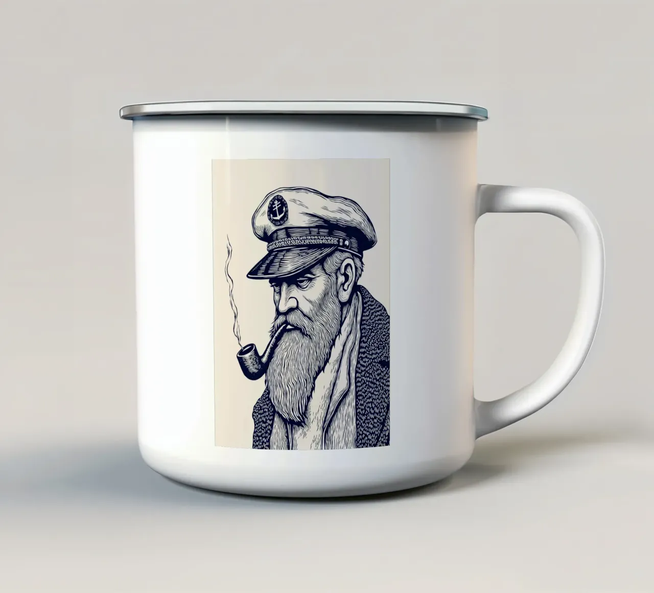 Captain tazza in smalto da Indigo Rain