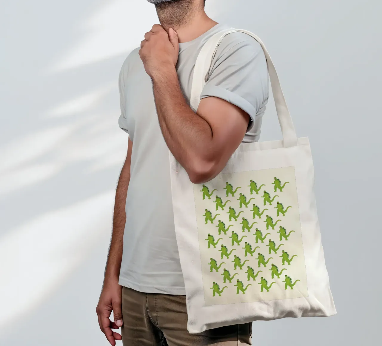 Godzilla Pattern #1 borsa in juta da kathrinmay