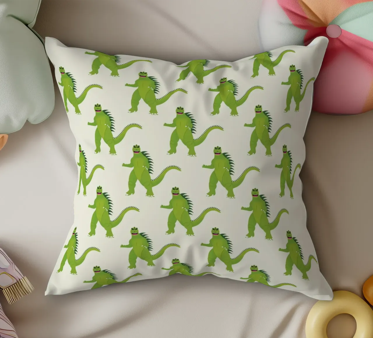 Godzilla Pattern #1 cuscino da kathrinmay