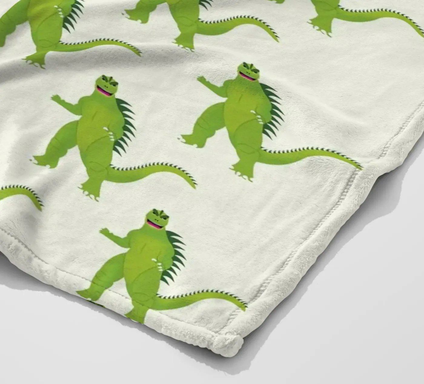 Godzilla Pattern #1 fleece blanket by kathrinmay
