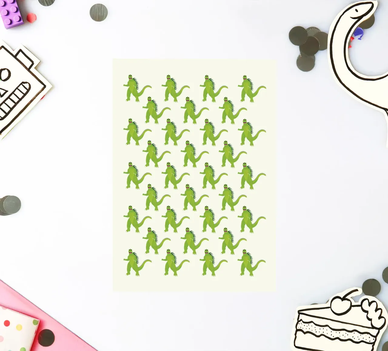 Godzilla Pattern #1 adesivo da kathrinmay
