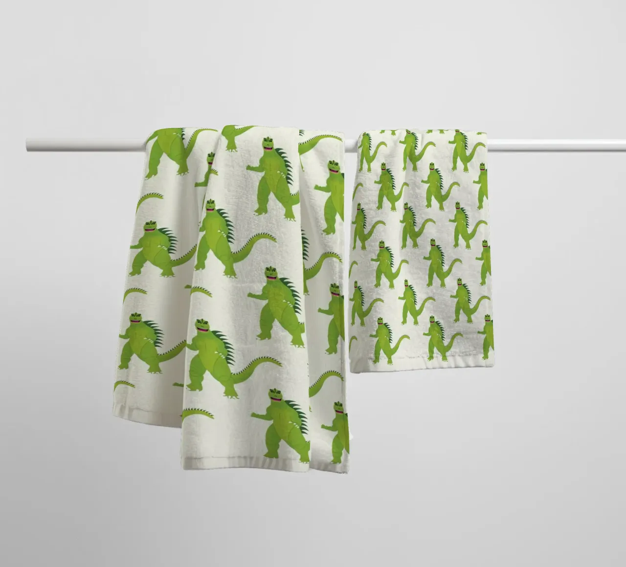 Godzilla Pattern #1 asciugamano da bagno da kathrinmay