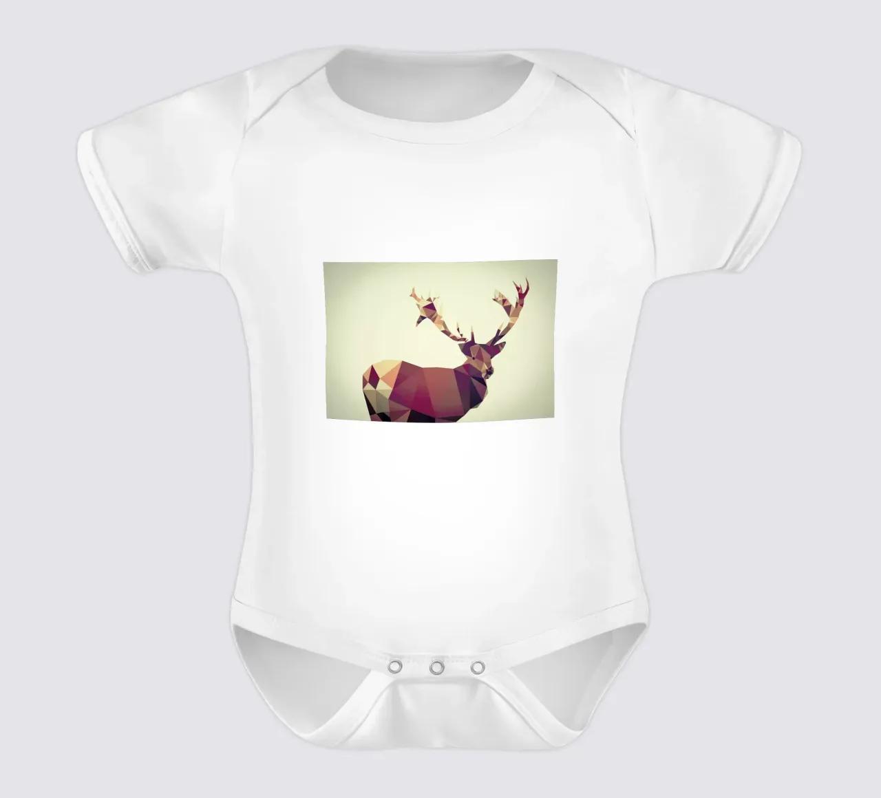 Cervus elaphus short-sleeve baby romper by Matěj Kašpar Jirásek