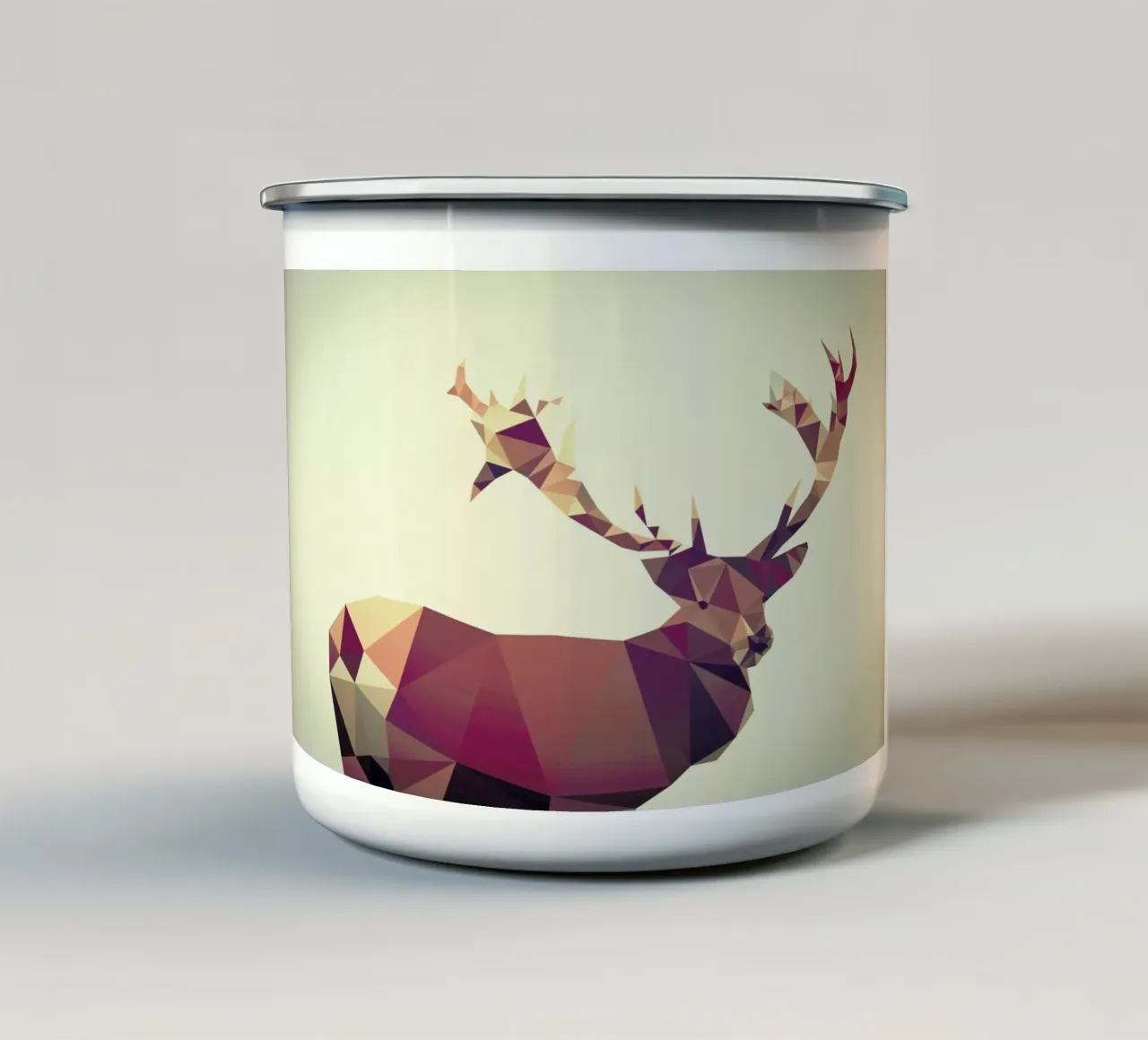 Cervus elaphus tazza in smalto da Matěj Kašpar Jirásek