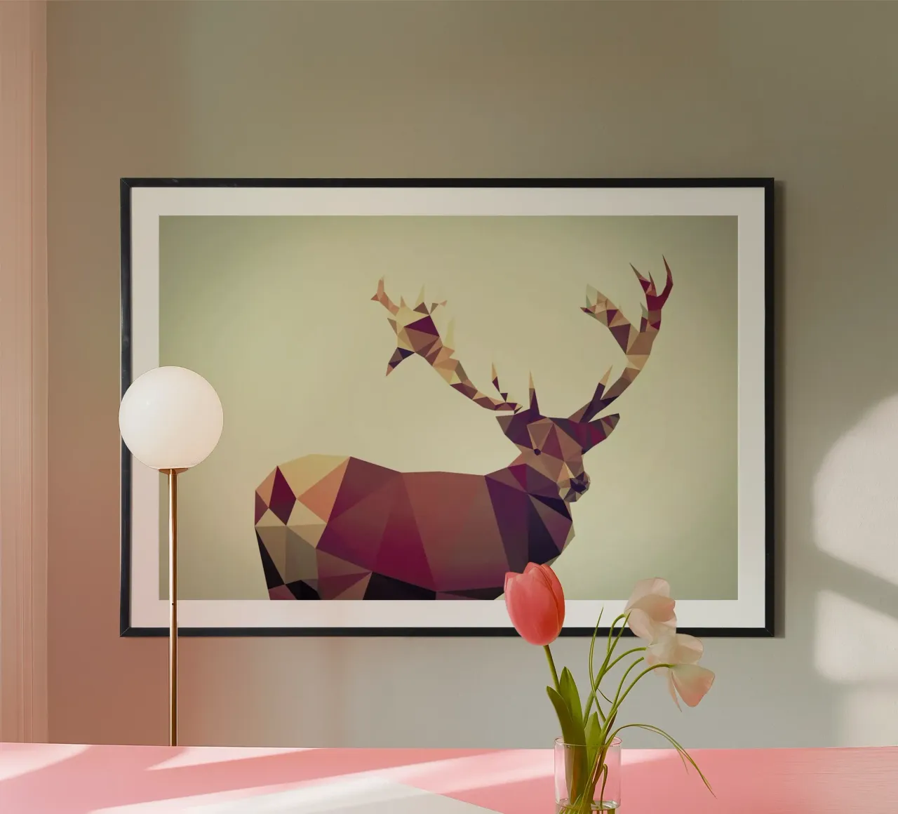 Cervus elaphus poster con telaio in plastica da Matěj Kašpar Jirásek