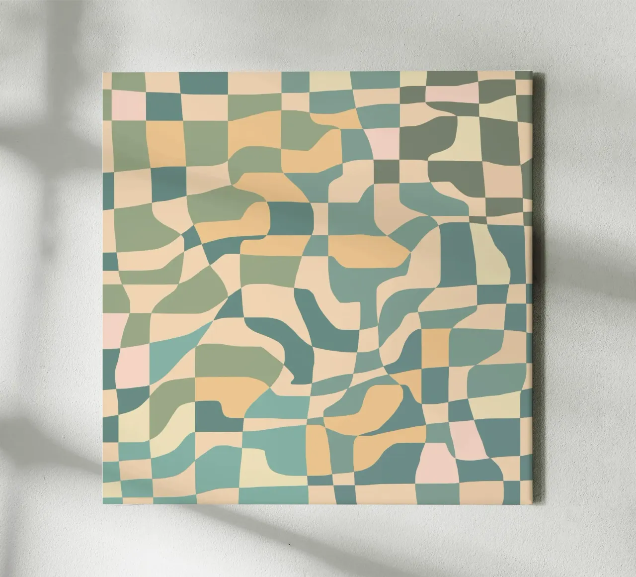 Decorative checkers canvas with Floater frame by Little Dean