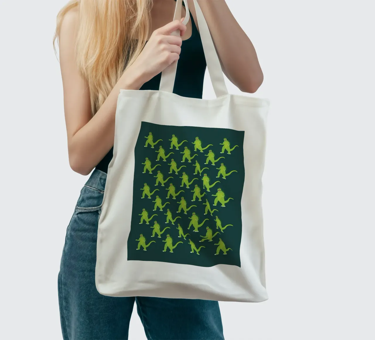 Godzilla Pattern #2 borsa in juta da kathrinmay