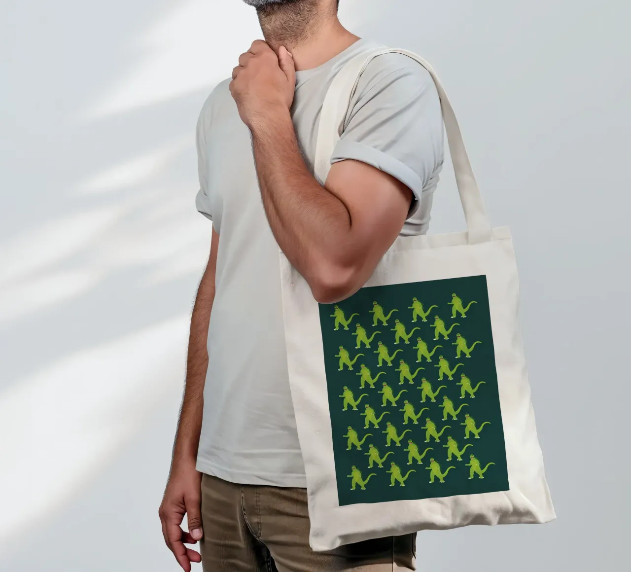 Godzilla Pattern #2 borsa in juta da kathrinmay