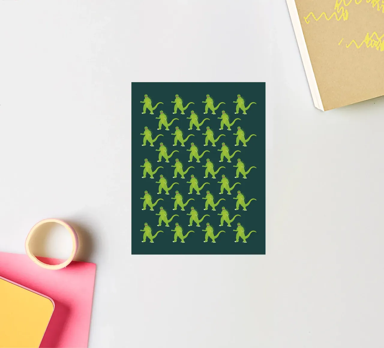 Godzilla Pattern #2 adesivo da kathrinmay