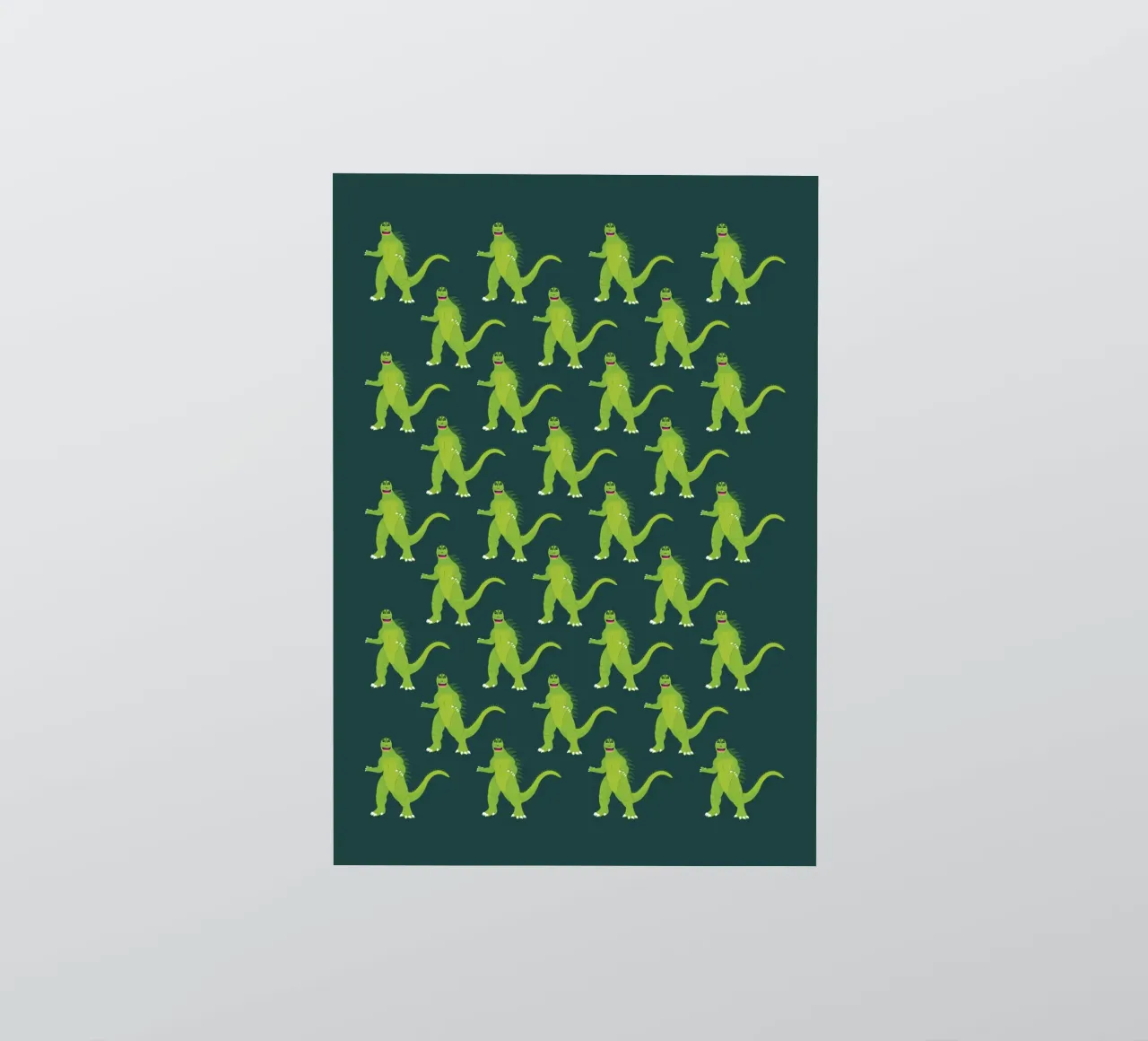 Godzilla Pattern #2 adesivo da kathrinmay