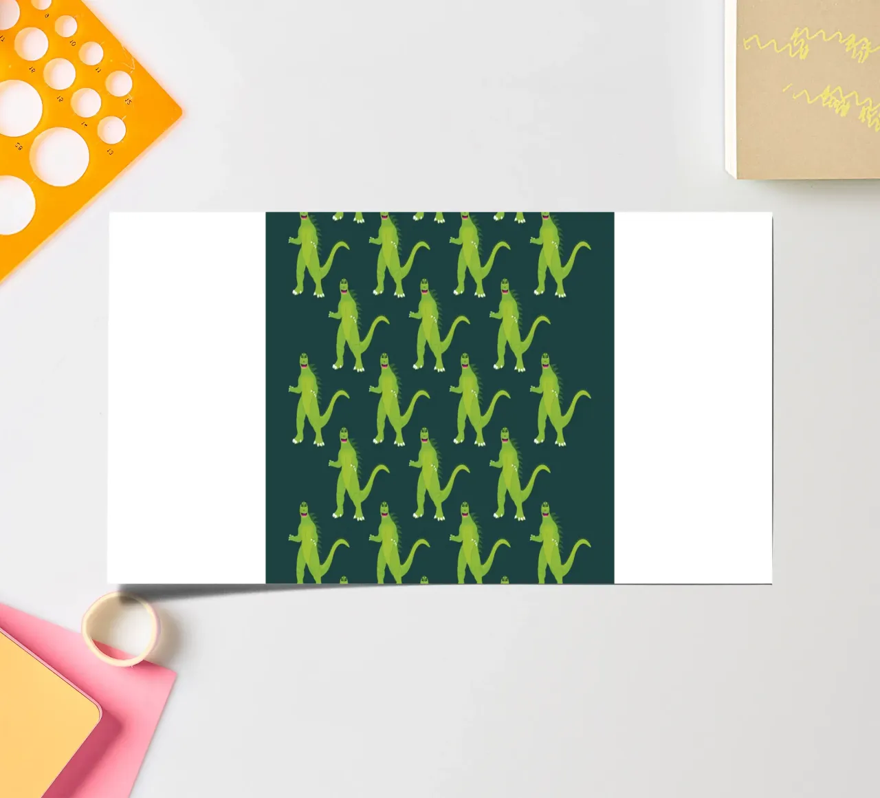 Godzilla Pattern #2 foglio adesivo da kathrinmay