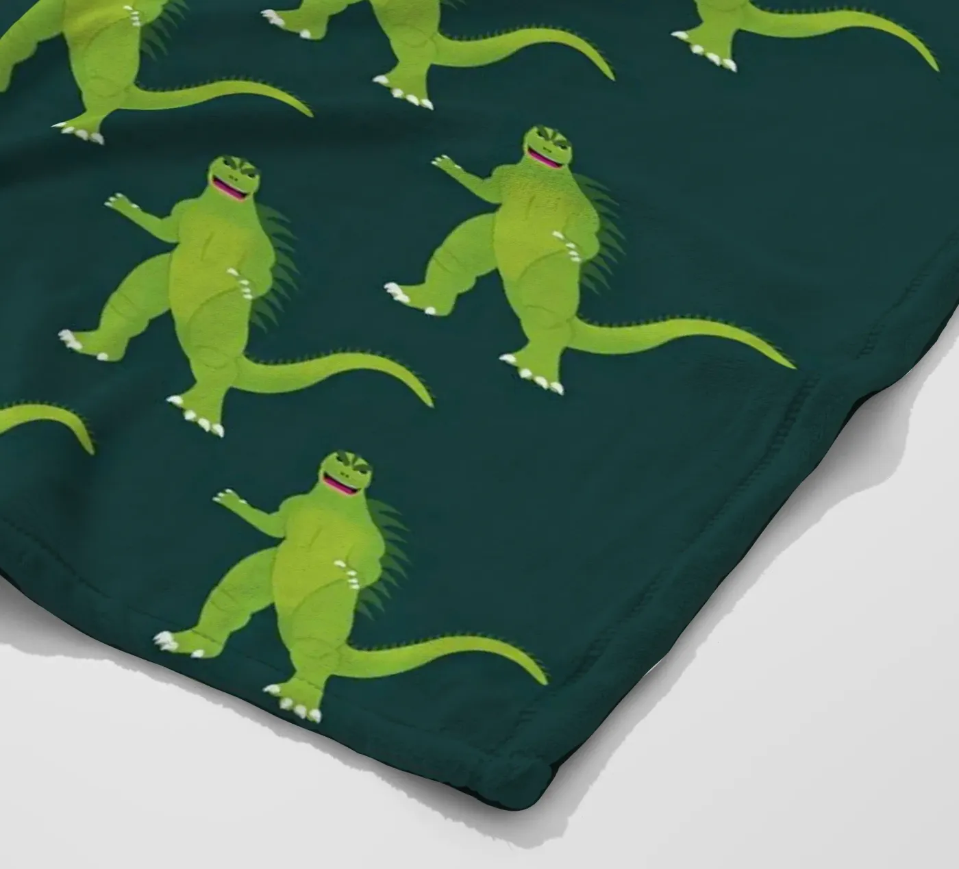Godzilla Pattern #2 fleecedeken van kathrinmay