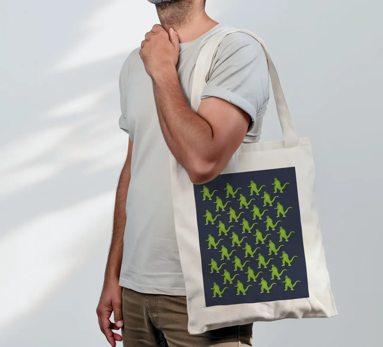 Godzilla Pattern #3 borsa in juta da kathrinmay