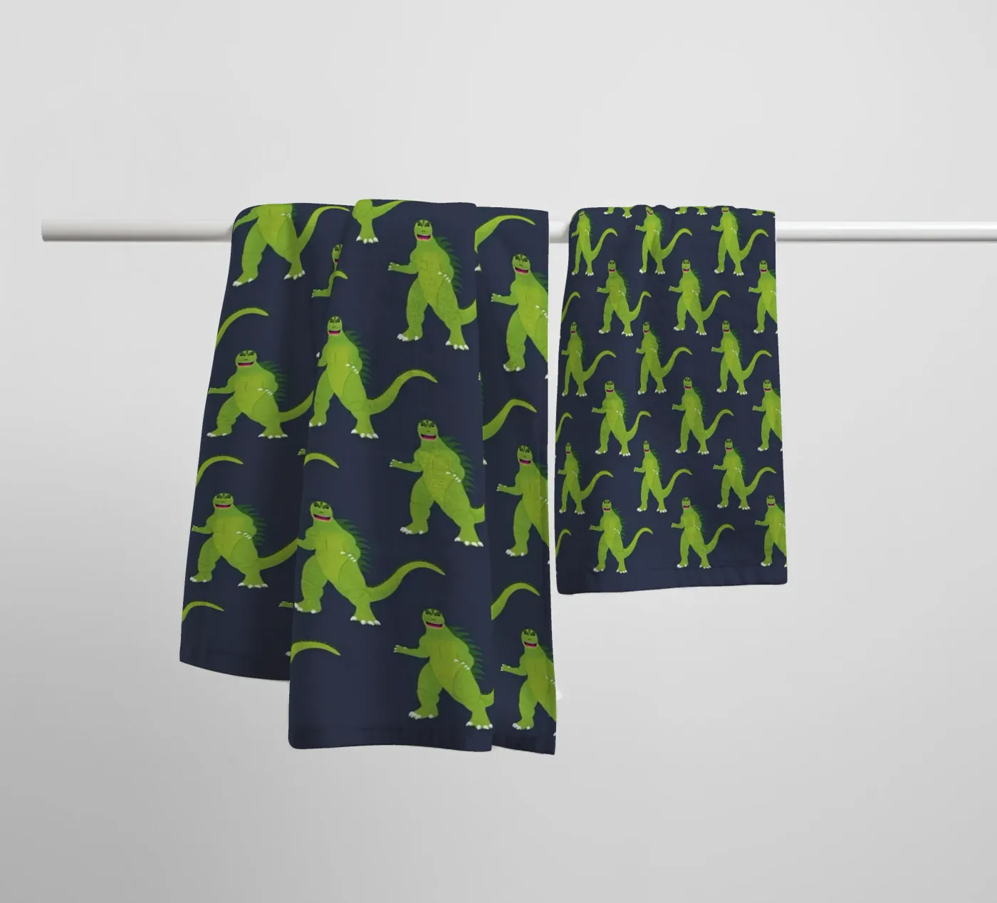 Godzilla Pattern #3 asciugamano da bagno da kathrinmay
