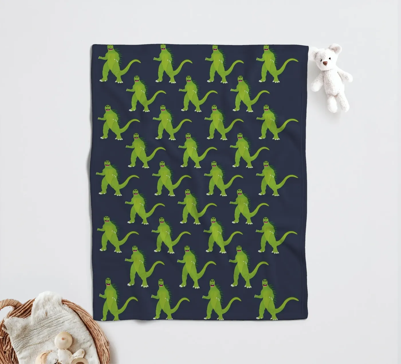 Godzilla Pattern #3 fleecedeken van kathrinmay
