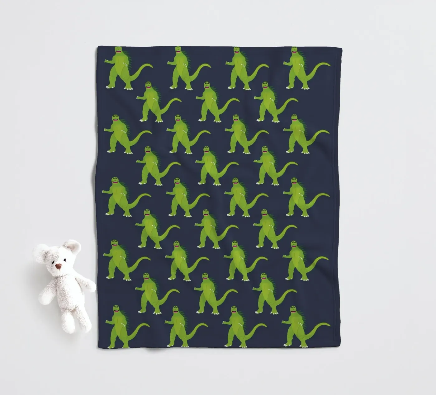 Godzilla Pattern #3 fleecedeken van kathrinmay