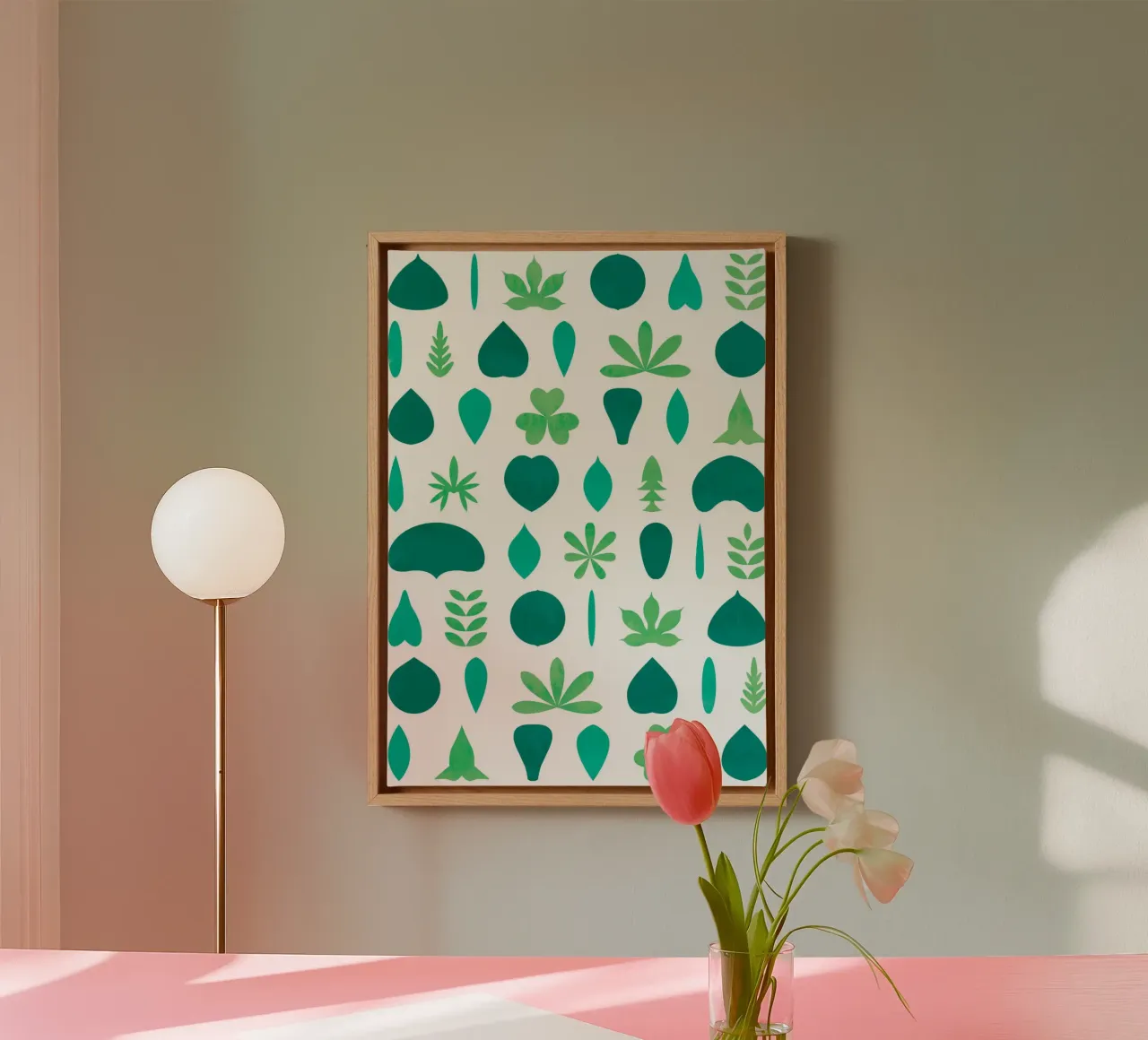 Leaf Shapes and Arrangements #1 tela con Cornice a cassetta da kathrinmay