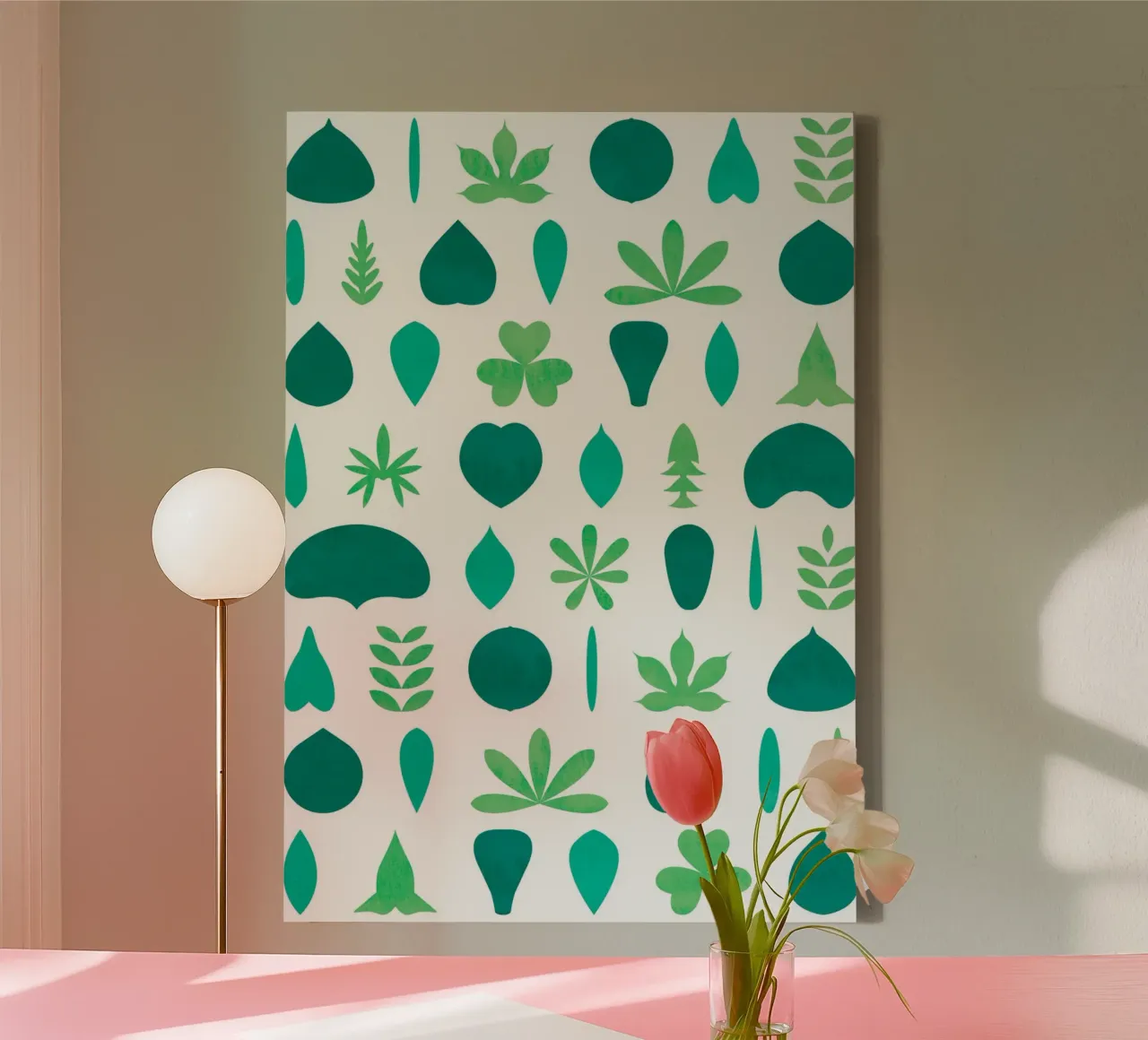 Leaf Shapes and Arrangements #1 tela con Cornice a cassetta da kathrinmay