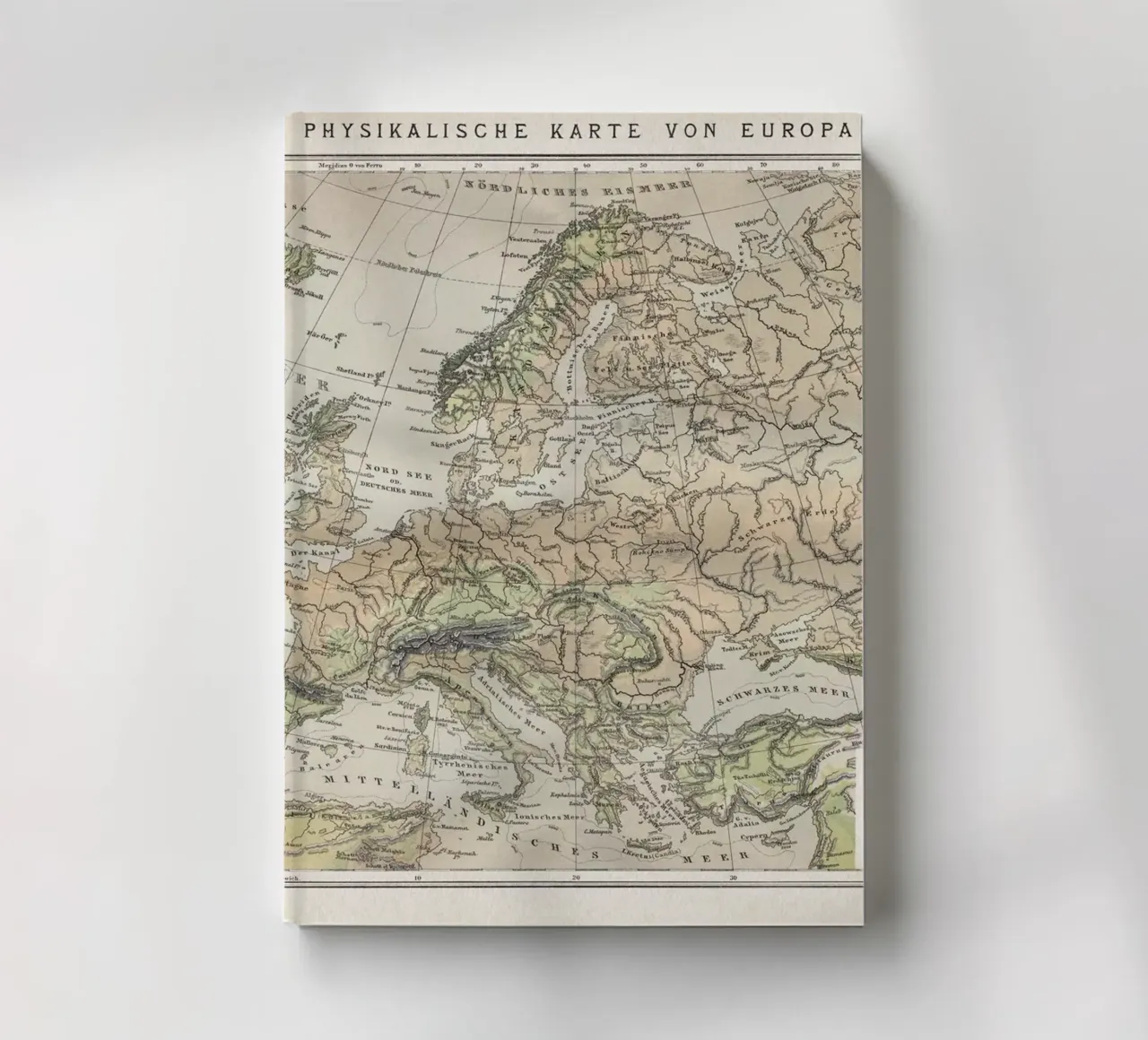 Vintage Brockhaus 6 Europa notebook by Vintage Print Collection