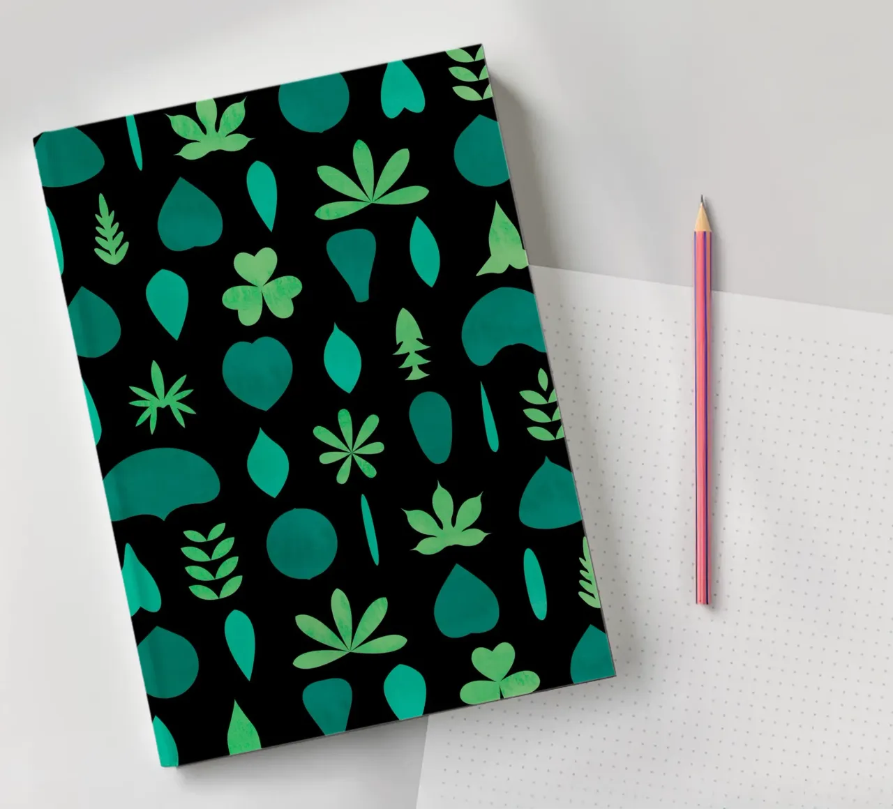 Leaf Shapes and Arrangements #2 notebook by kathrinmay