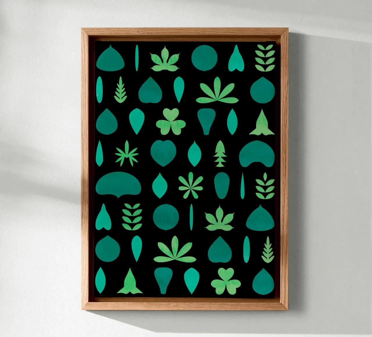 Leaf Shapes and Arrangements #2 tela con Cornice a cassetta da kathrinmay