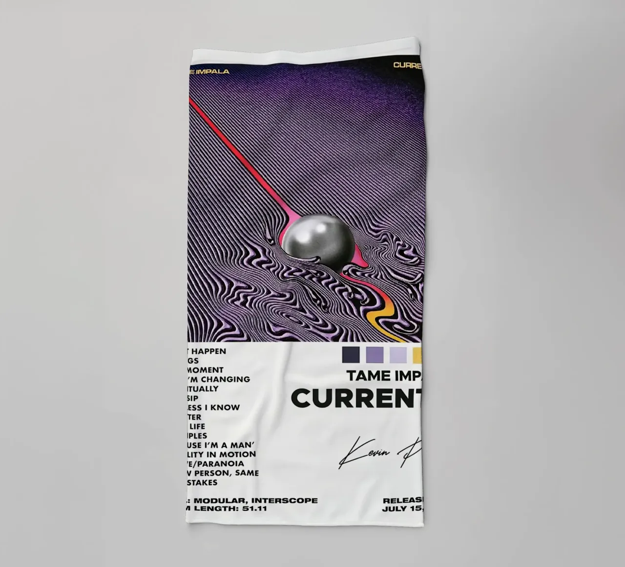 Kevin Parker Tame Impala Current asciugamano da bagno da Roronoa7