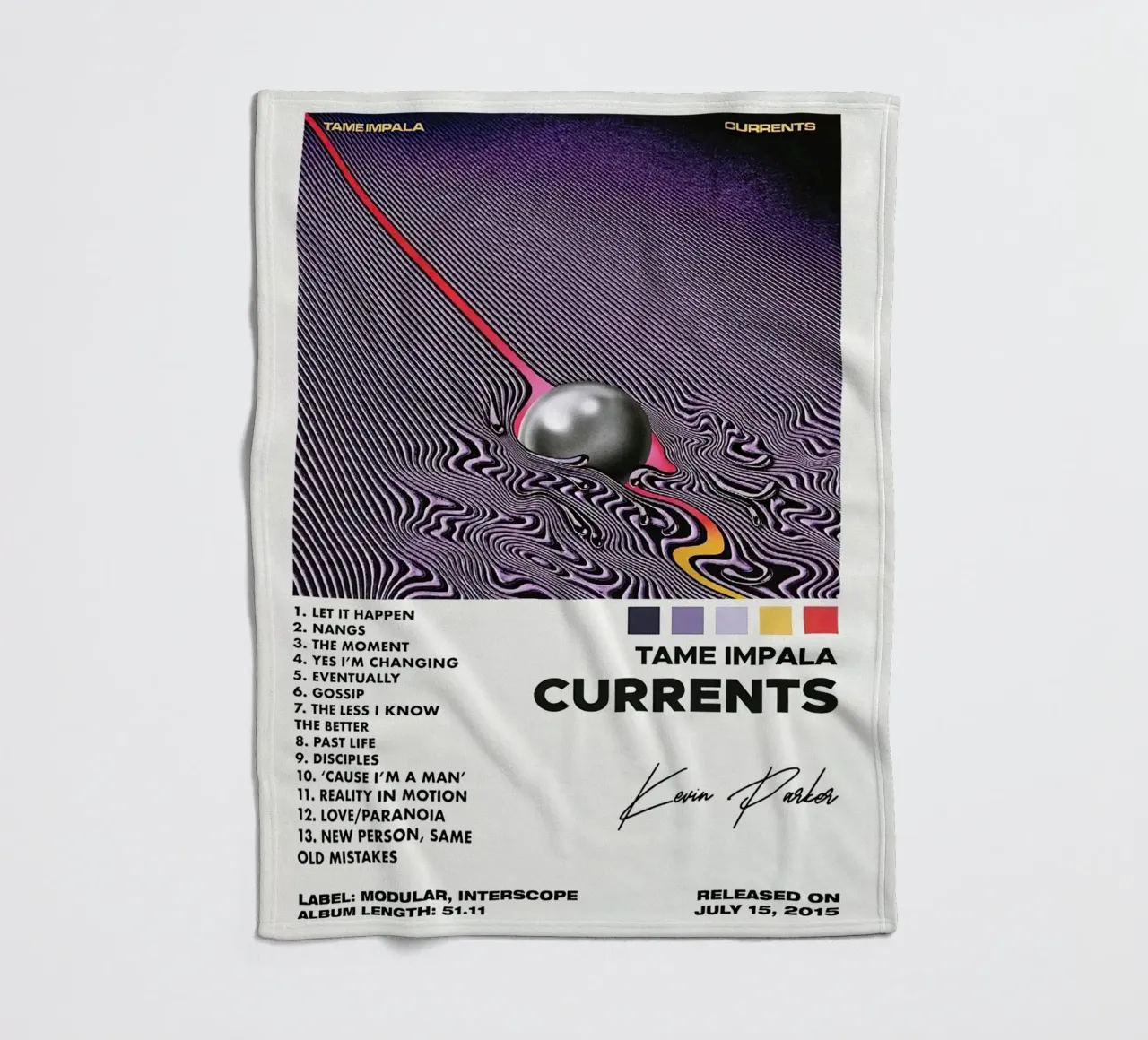 Kevin Parker Tame Impala Current coperta in pile da Roronoa7