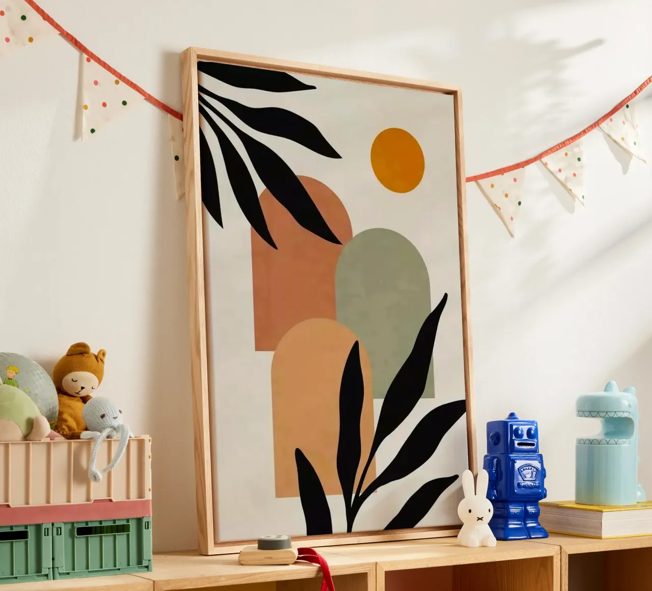window shape branch lienzo con Marco flotante de chaodays