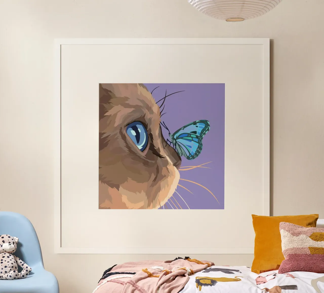 posture cat and butterfly poster da chaodays