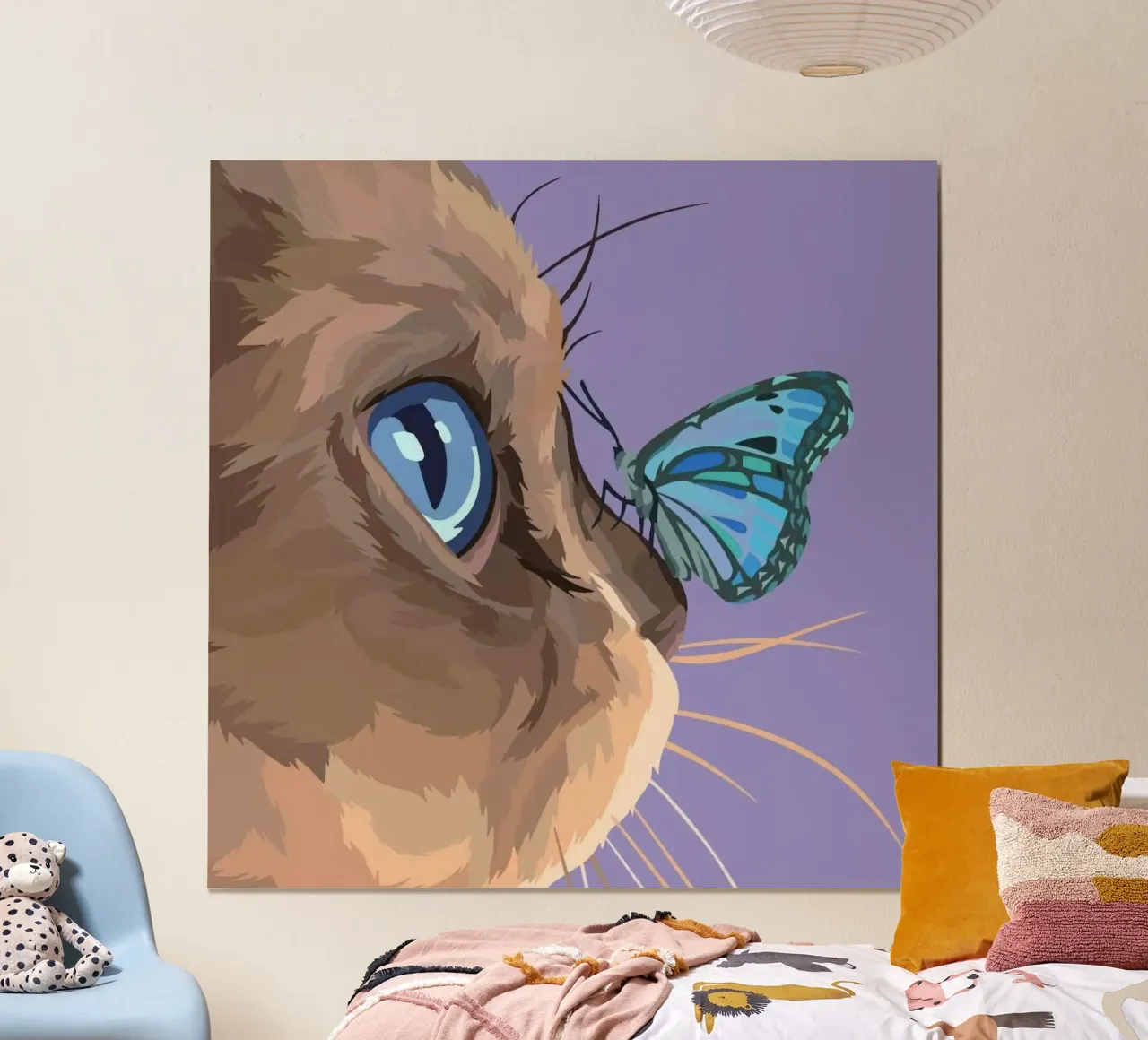 posture cat and butterfly poster da chaodays
