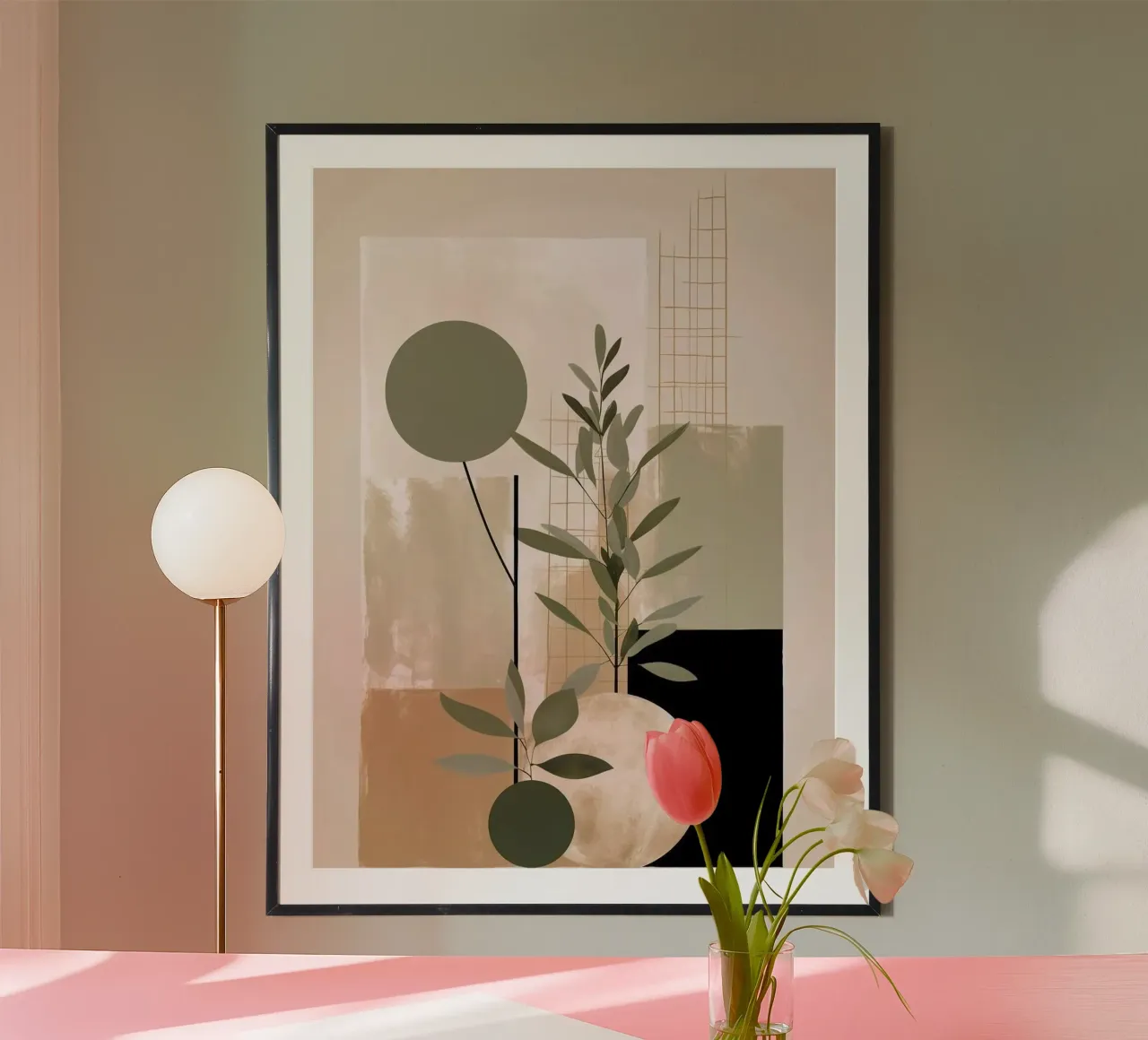 circle and high branch poster con telaio in plastica da chaodays