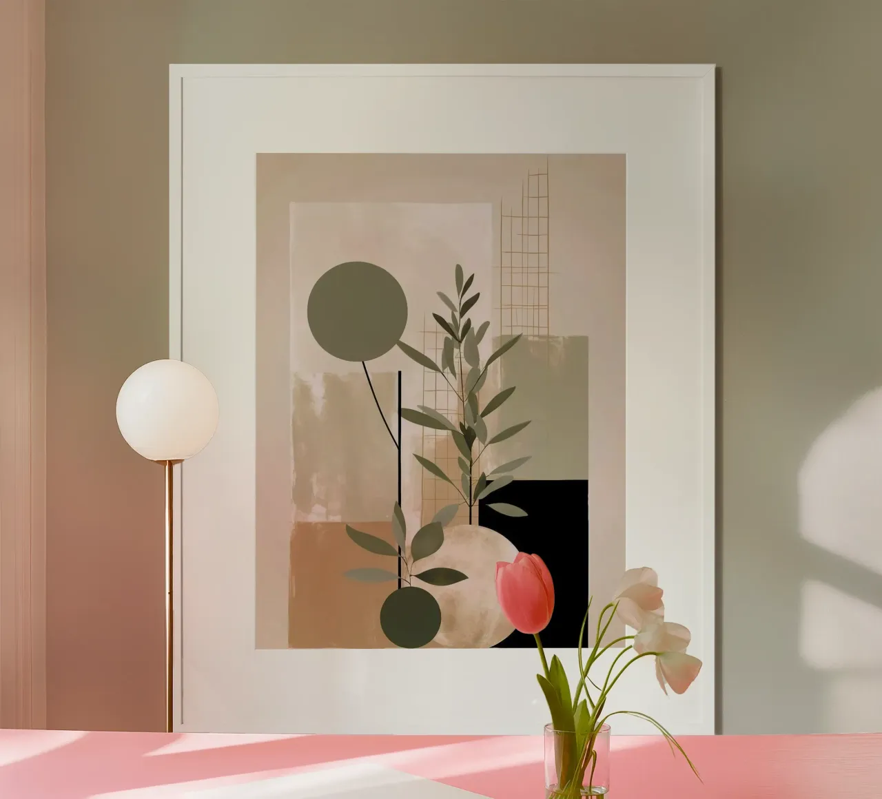 circle and high branch poster con telaio in plastica da chaodays