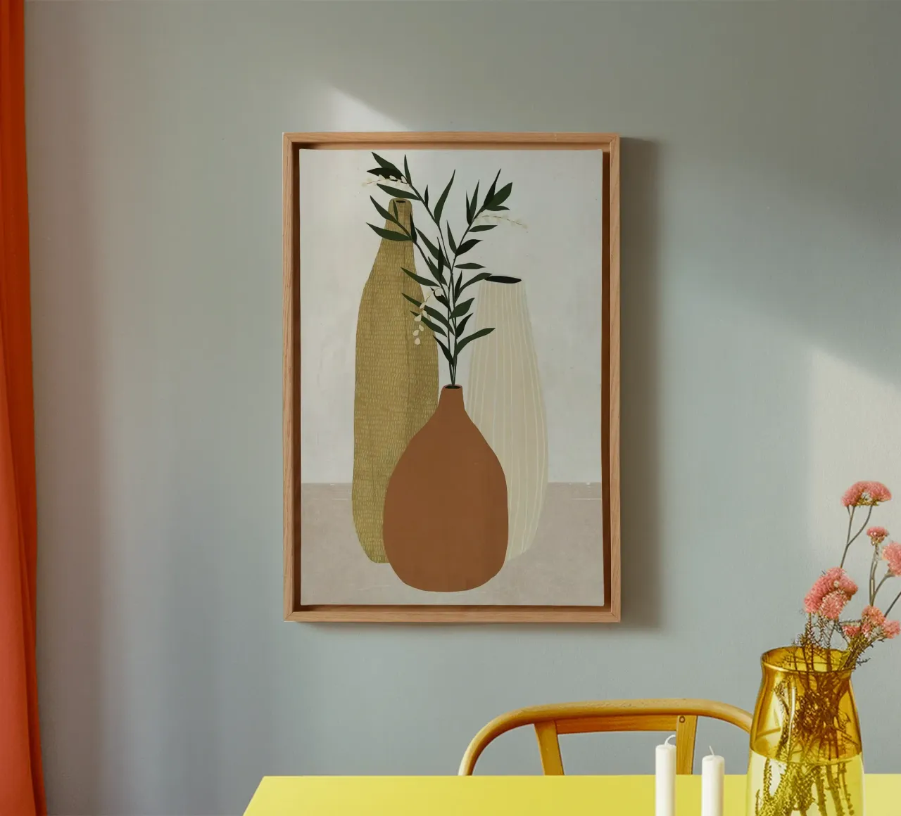 vase high branch tela con Cornice a cassetta da throme