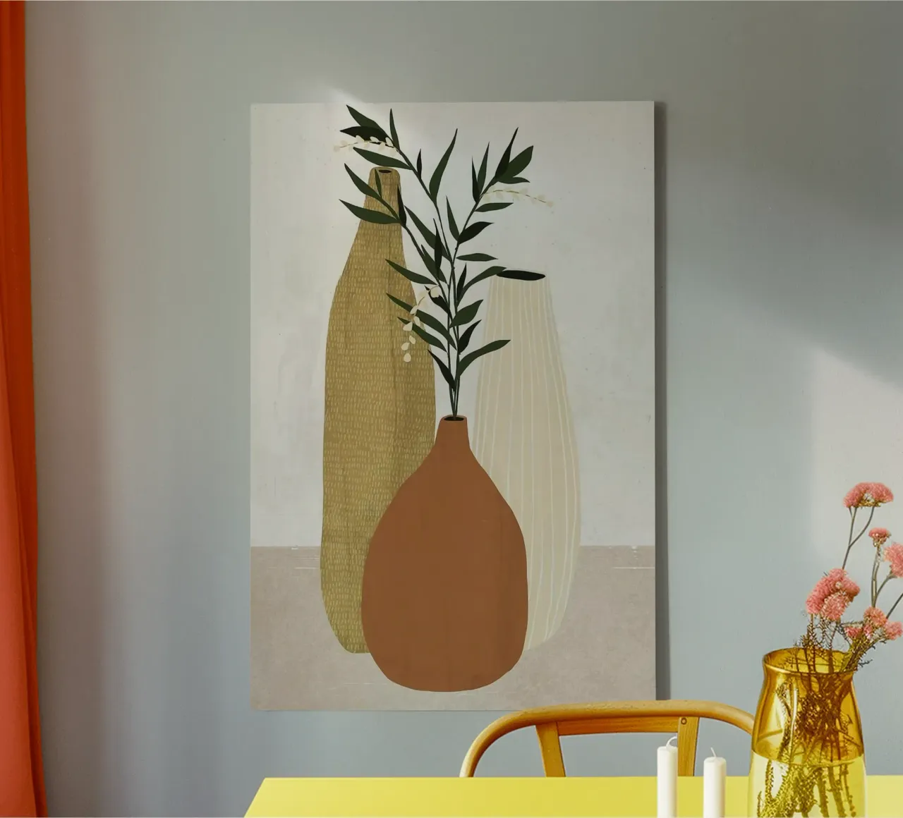 vase high branch tela con Cornice a cassetta da throme