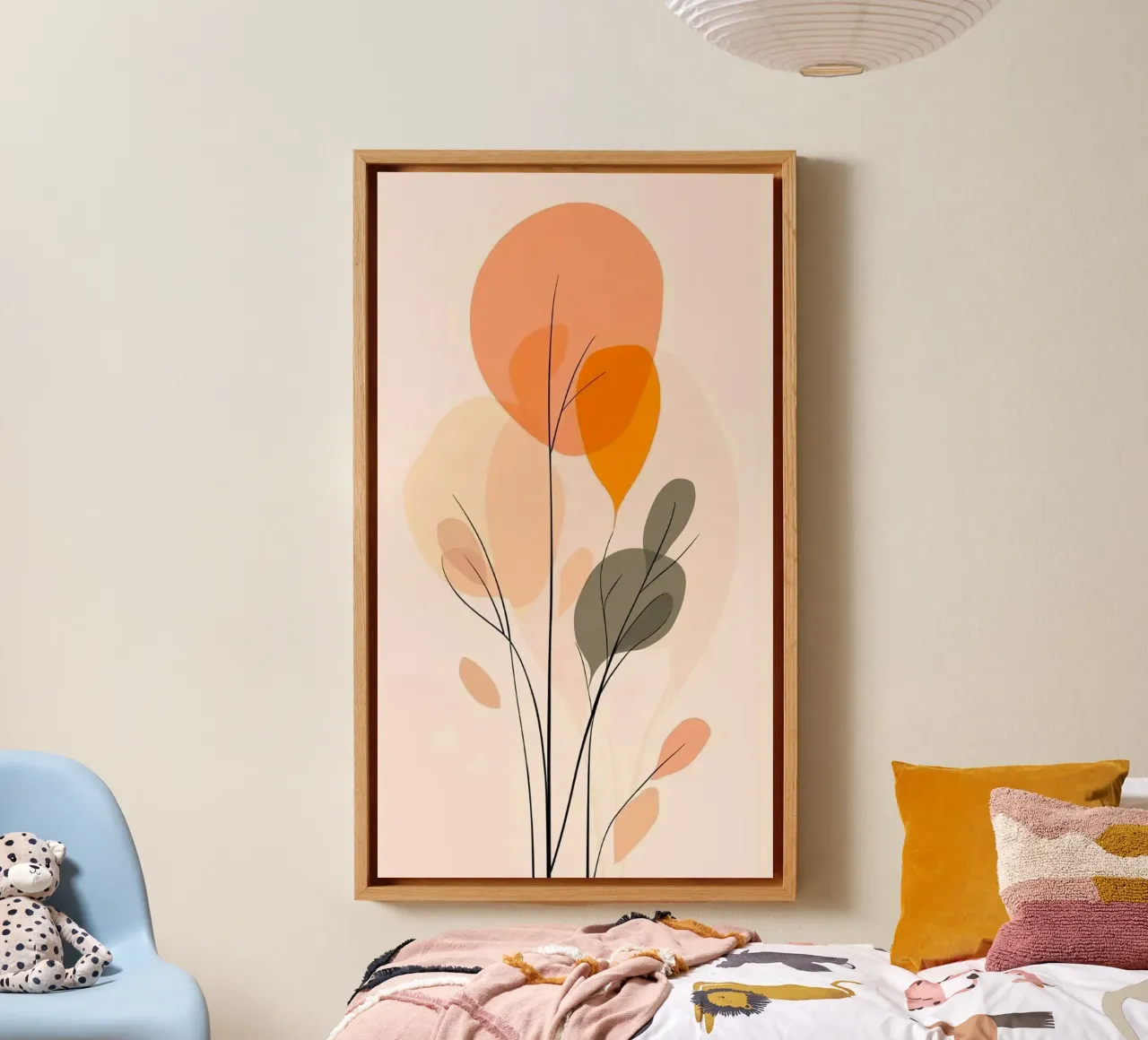 balloon shape flower tela con Cornice a cassetta da chaodays