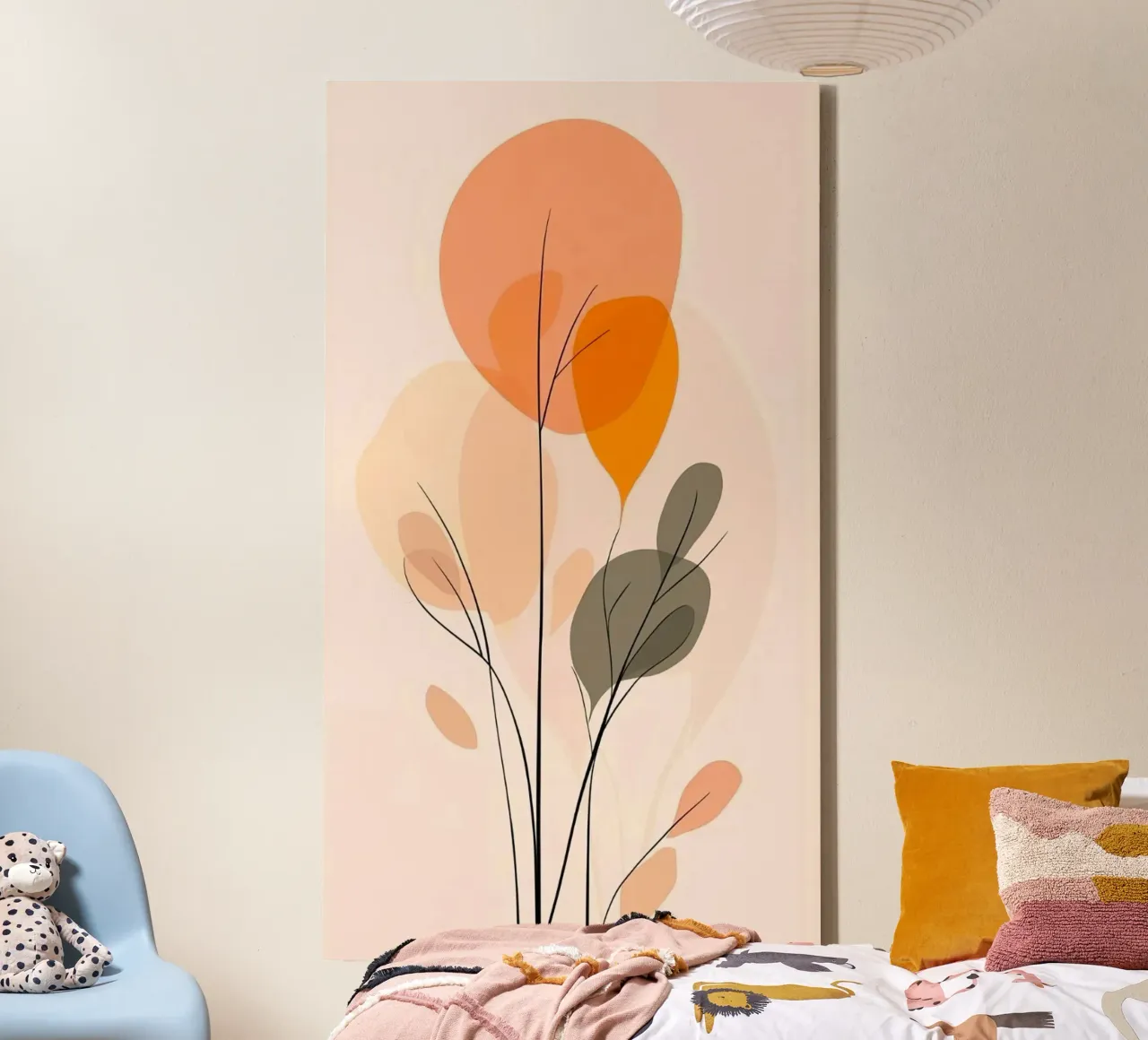 balloon shape flower tela con Cornice a cassetta da chaodays