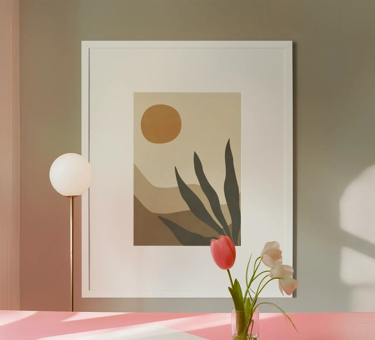 shape wave nature poster con telaio in alluminio da chaodays
