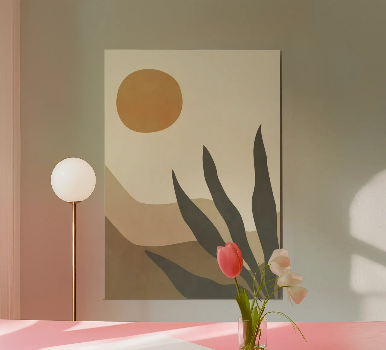 shape wave nature poster con telaio in alluminio da chaodays