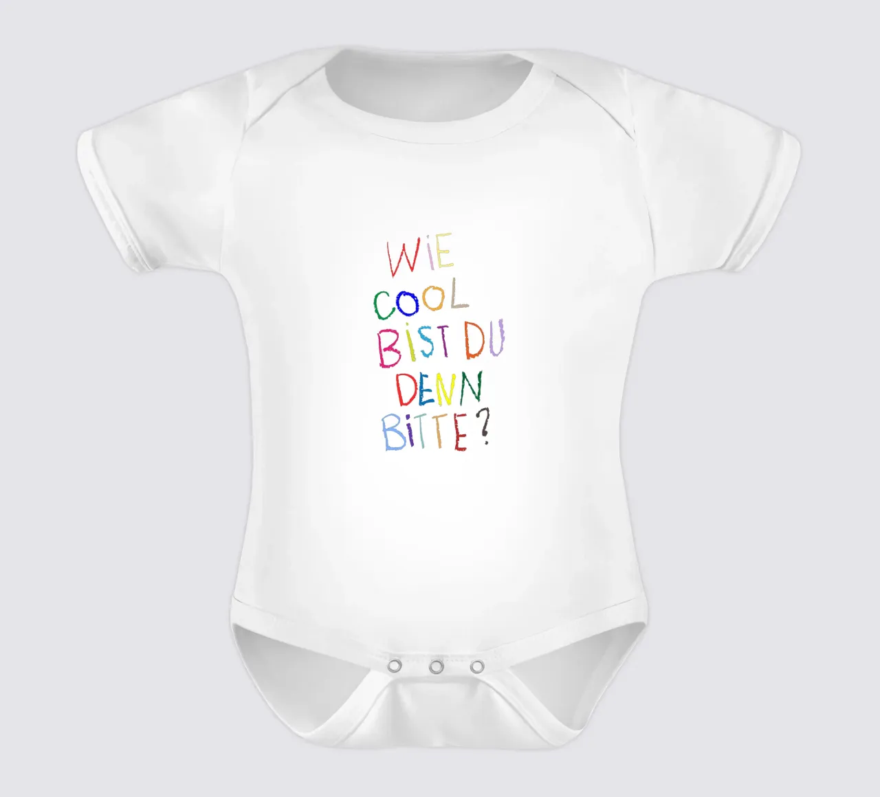 How cool are you please - colourful short-sleeve baby romper by Brushmeetspaper