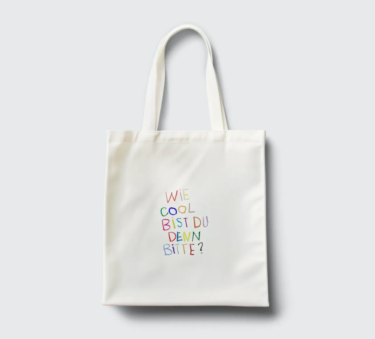 Quanto sei figo per favore - colorato borsa in juta da Brushmeetspaper
